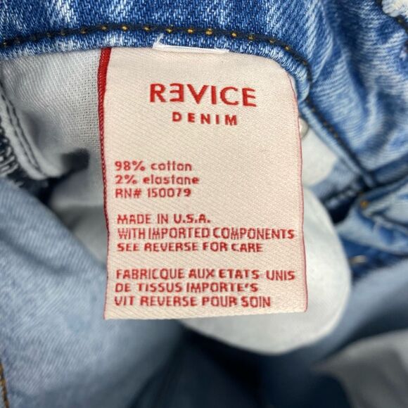 Revice 90’s High Waisted Distressed Button Fly Mom Jeans Light Wash Sz 29 - Picture 11 of 11